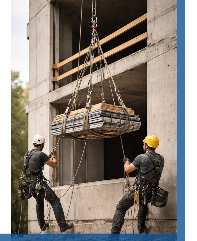 Подъем материала на этаж веревками в Ачинске от 1520 р. | ВЫСОТНИК-Чнс