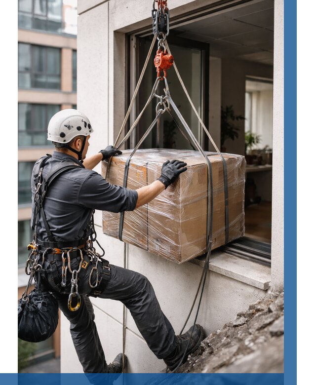 Подъем груза через окно в Ачинске от 4559 р. | ВЫСОТНИК-Чнс