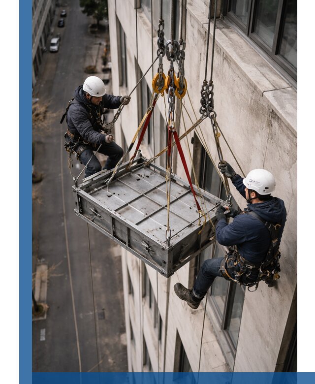 Спуск и подъем грузов по фасаду в Ачинске для зданий