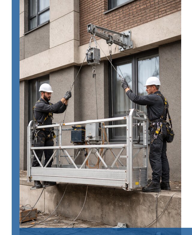 Монтаж и подъем фасадной люльки в Ачинске с гарантией безопасности