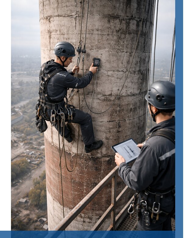 Обследование дымовой трубы в Ачинске от 8104 р. | ВЫСОТНИК-Чнс