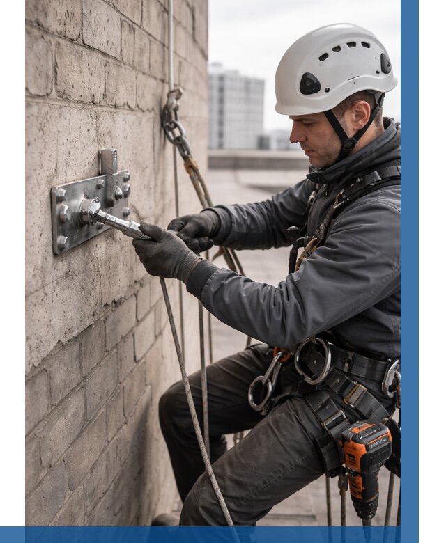 Установка анкерных точек в Ачинске от 3546 р. | ВЫСОТНИК-Чнс