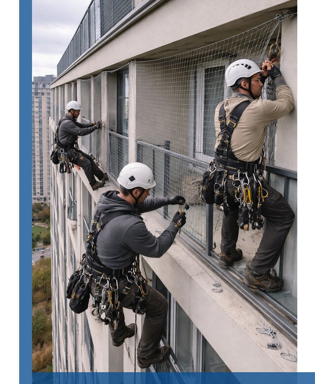 Профессиональный монтаж защитной сетки от птиц в Ачинске